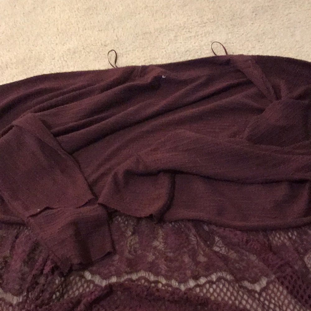 Maroon cardigan